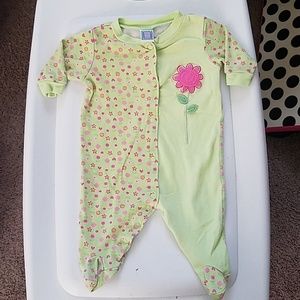 Little Me Flower Footed PJs
